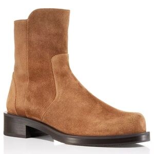 Stuart Weitzman Women's 5050 Bold Zip Leather Booties Size 9.5 New